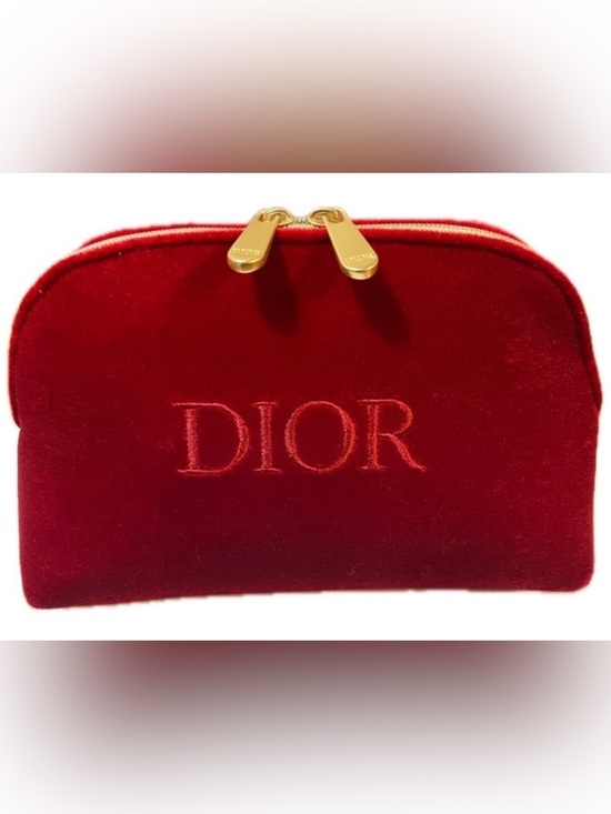 Dior Handbags - New! Dior Cosmetic Makeup Red Velvet Pouch
Red ~